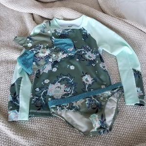 Girls Roxy Bathing Suit Set